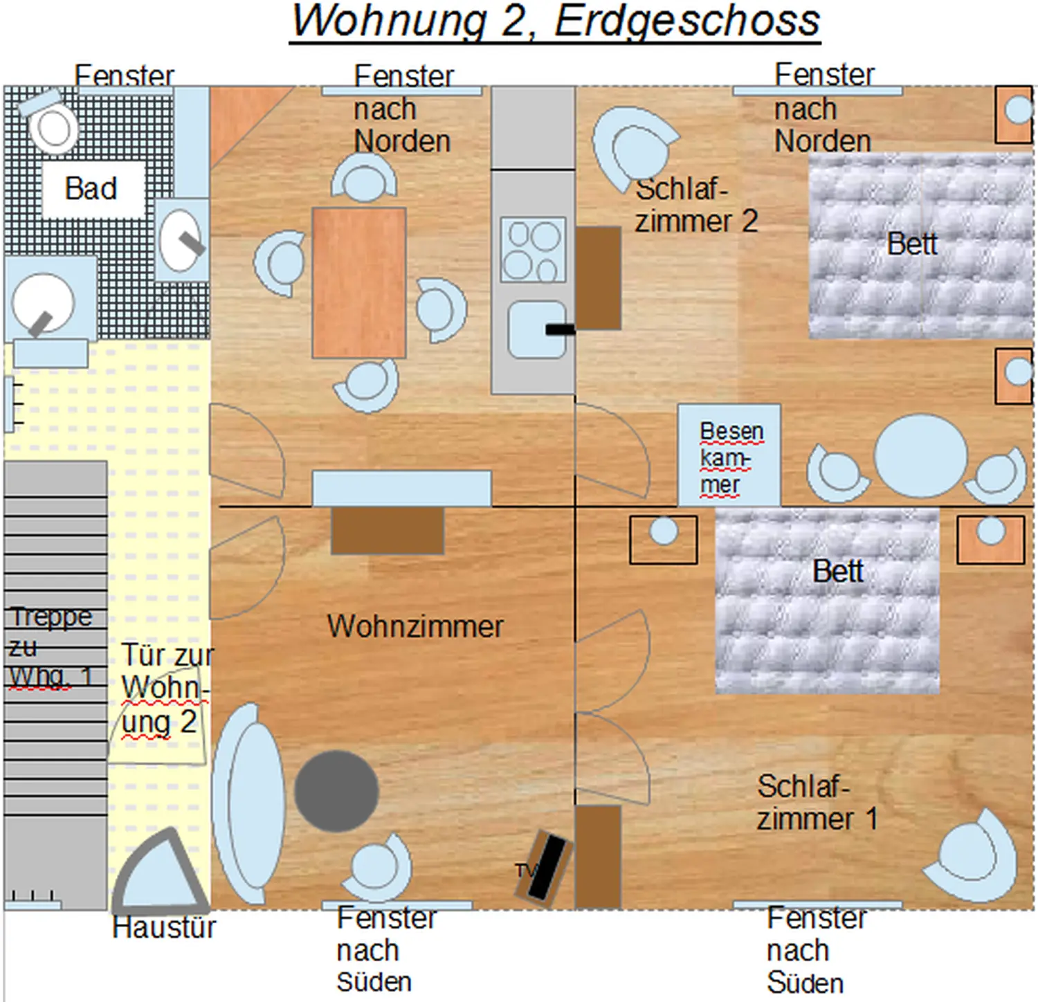 Grundriss von Haus Helgoland